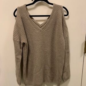 Open Shoulder Sweater